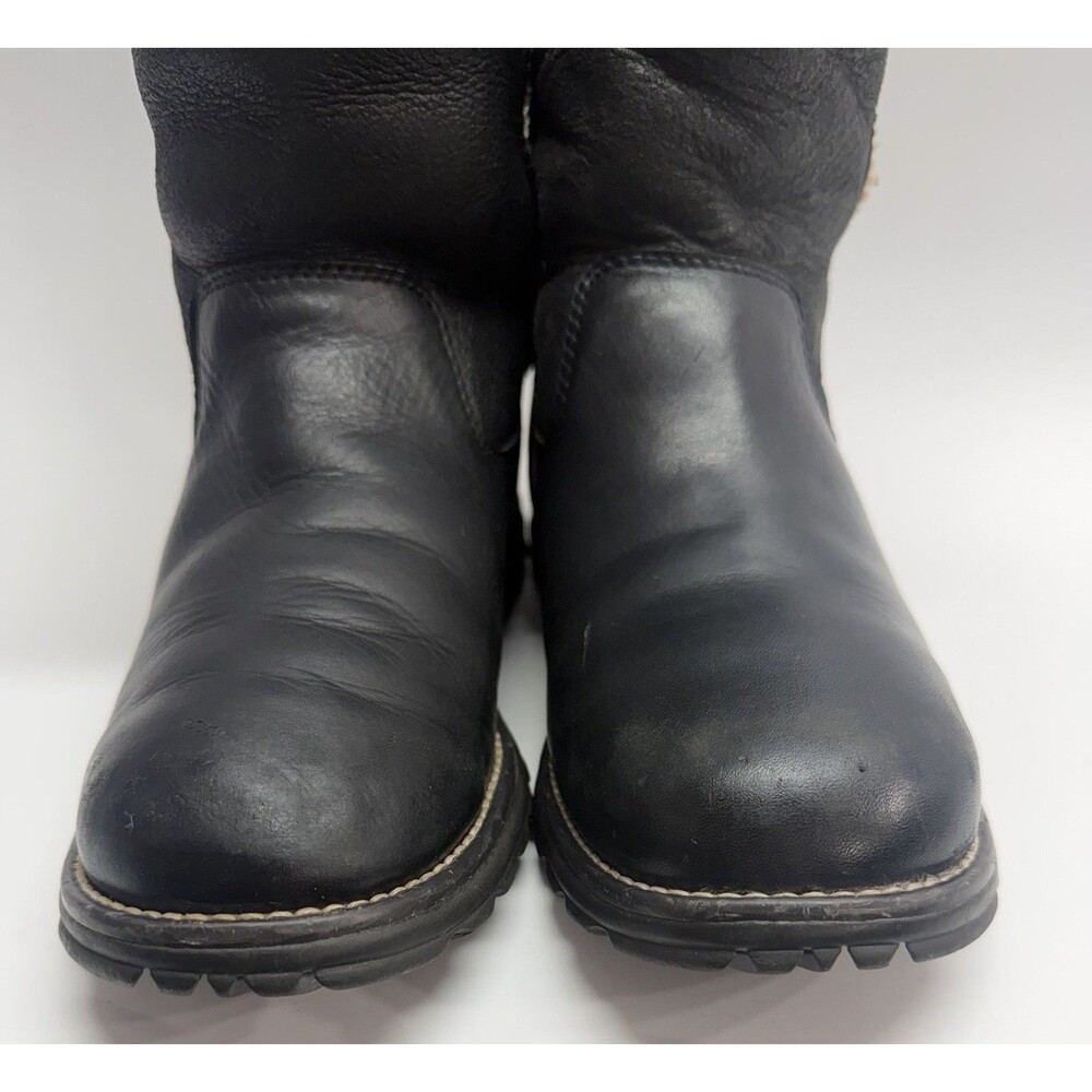 UGG Brooks Tall Boots Women's Size 8 Black Shearling Leather 5490 Winter - Picture 8 of 15